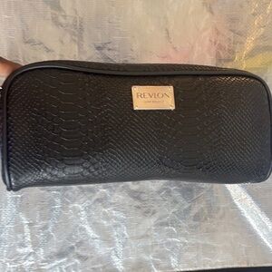 Revlon Elegant Black Textured Cosmetic Bag